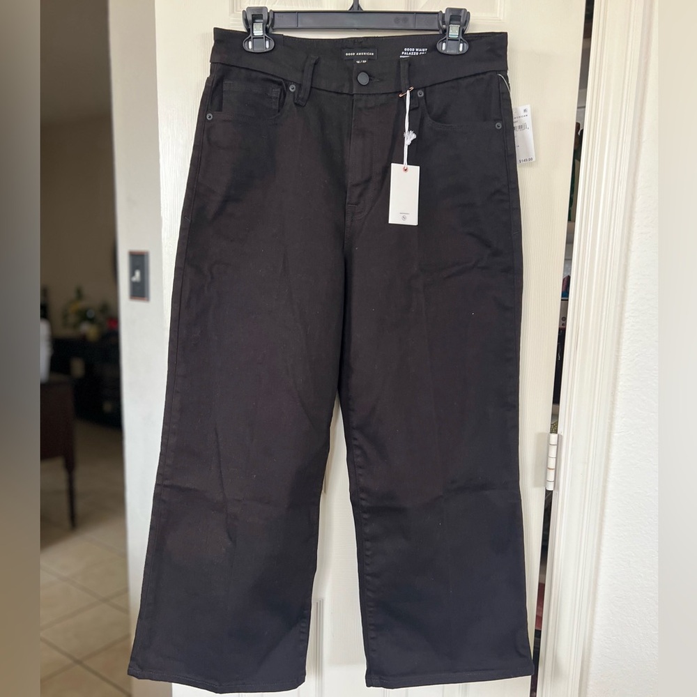 Good American Good Waist Palazzo Crop High-Waist 14/32 - Picture 2 of 13